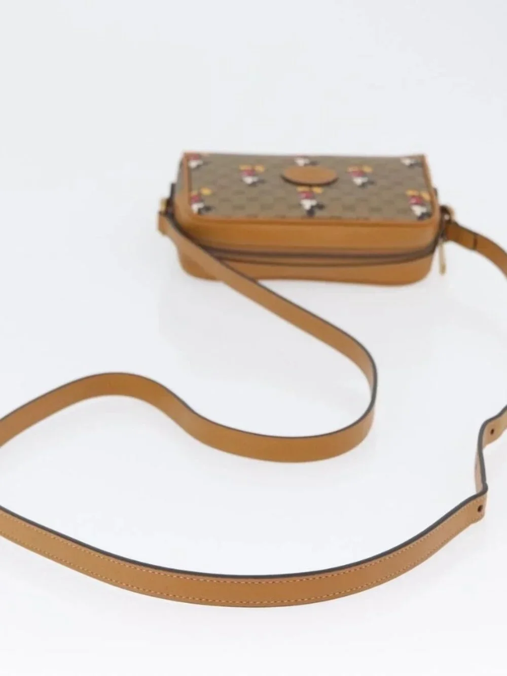 GUCCI Micro GG Supreme Disney Shoulder Bag PVC Beige Gold 602536 Auth 171854SAM